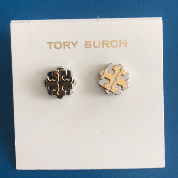 Tory Burch Jewelry - Tory Burch logo flower stud earrings